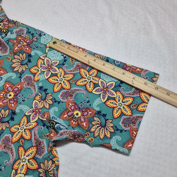 CREMIEUX PREMIUM DENIM Men's Size XLT Shirt Stretch Lightweight Green Multi  (54 - Picture 8 of 9